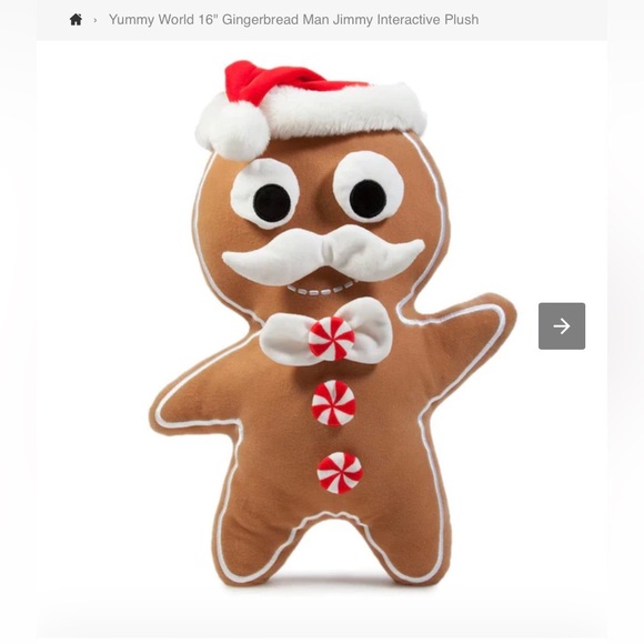 Yummy World 16" Gingerbread Man Jimmy Interactive Plush Gift for Toddler NEW - Picture 2 of 6